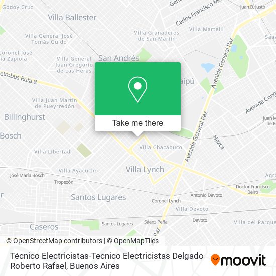 Mapa de Técnico Electricistas-Tecnico Electricistas Delgado Roberto Rafael
