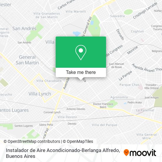 Mapa de Instalador de Aire Acondicionado-Berlanga Alfredo