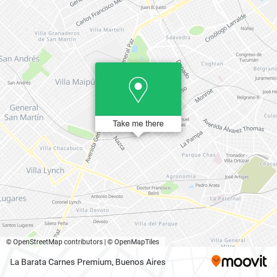 La Barata Carnes Premium map