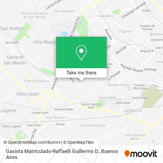 Gasista Matriculado-Raffaelli Guillermo D. map