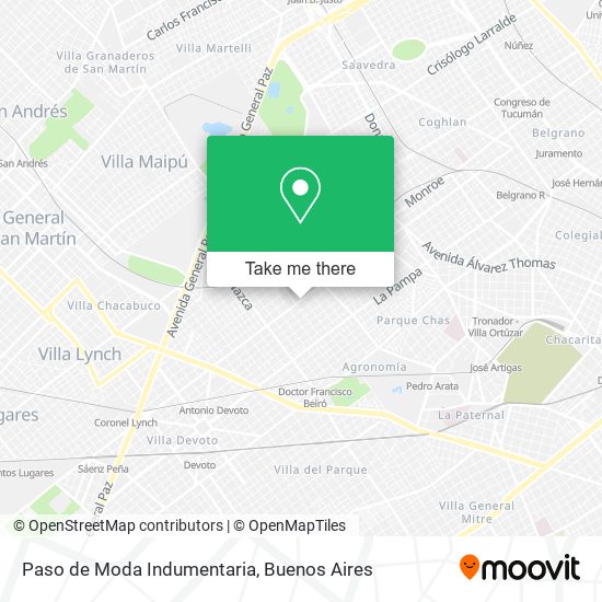 Paso de Moda Indumentaria map