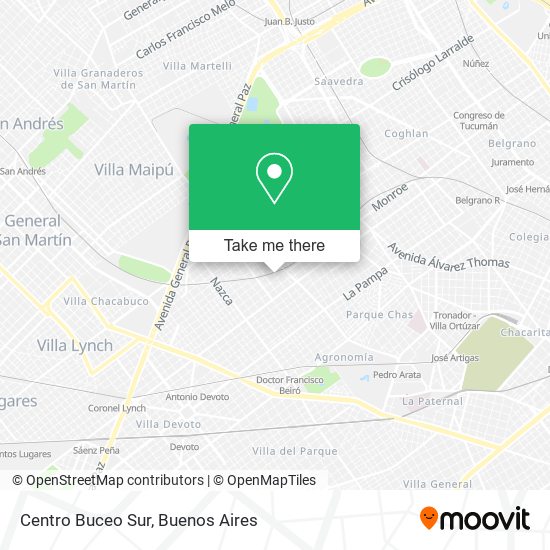 Centro Buceo Sur map