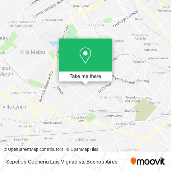 Sepelios-Cocheria Luis Vignati sa map