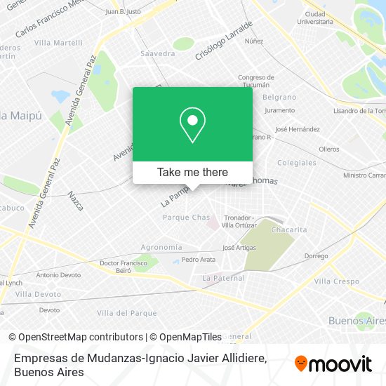 Mapa de Empresas de Mudanzas-Ignacio Javier Allidiere