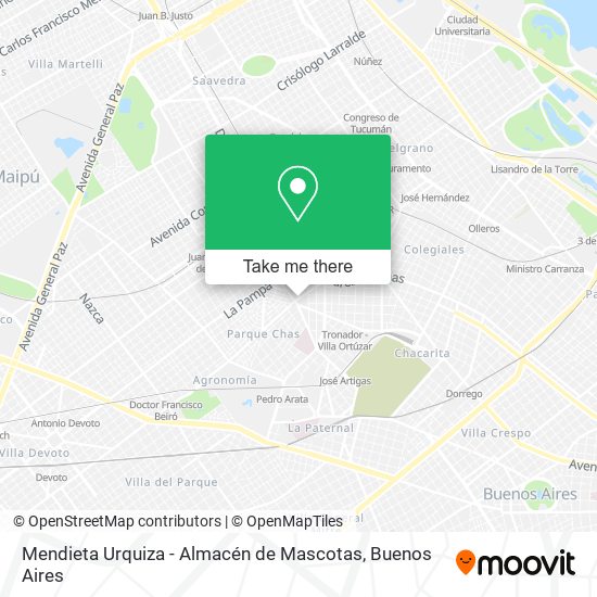 Mendieta Urquiza - Almacén de Mascotas map