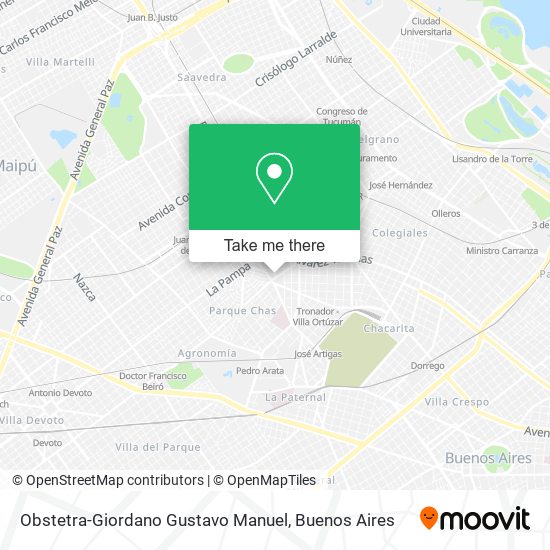 Mapa de Obstetra-Giordano Gustavo Manuel