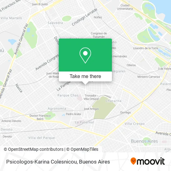 Psicologos-Karina Colesnicou map