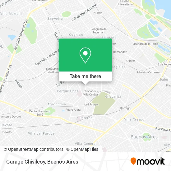 Garage Chivilcoy map