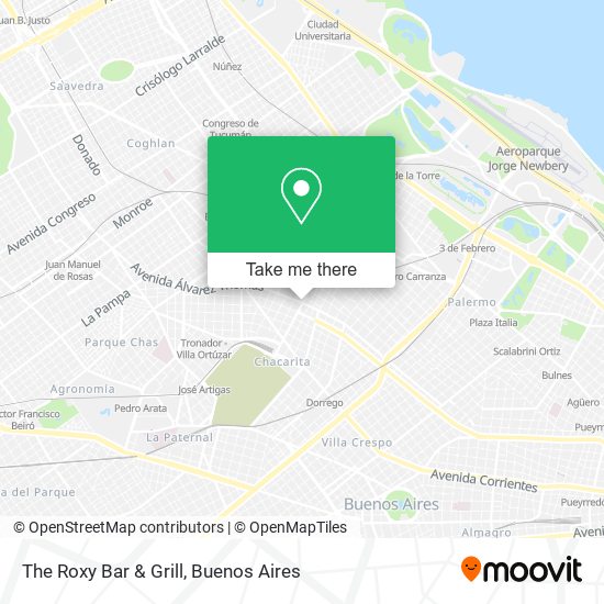 The Roxy Bar & Grill map
