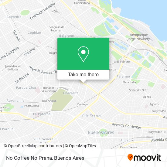 Mapa de No Coffee No Prana