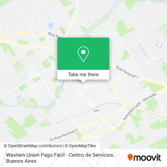 Mapa de Western Union Pago Fácil - Centro de Servicios
