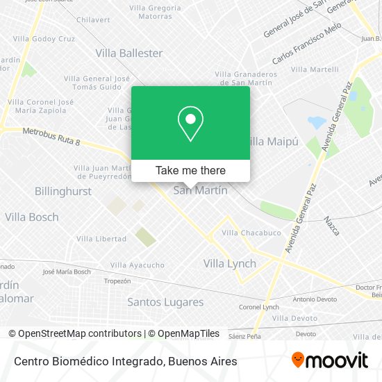 Mapa de Centro Biomédico Integrado