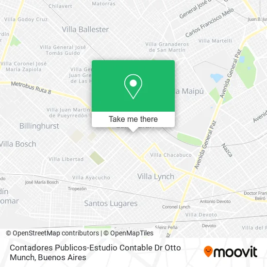 Contadores Publicos-Estudio Contable Dr Otto Munch map