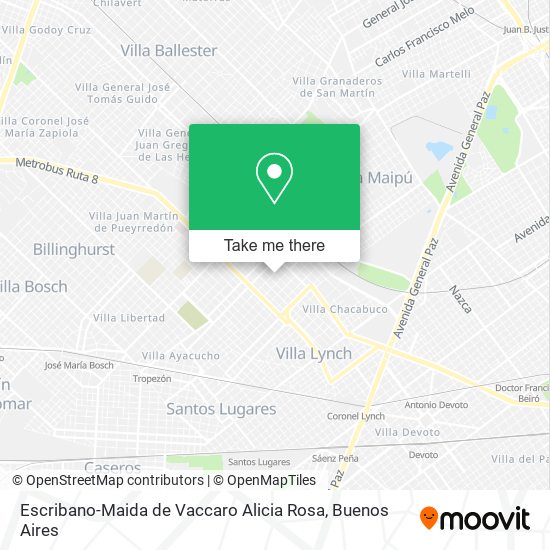 Escribano-Maida de Vaccaro Alicia Rosa map