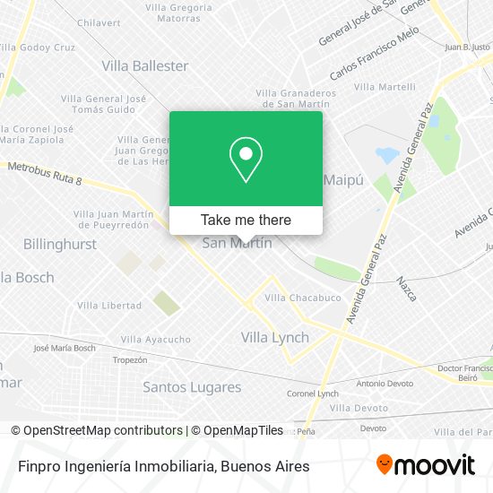 Finpro Ingeniería Inmobiliaria map