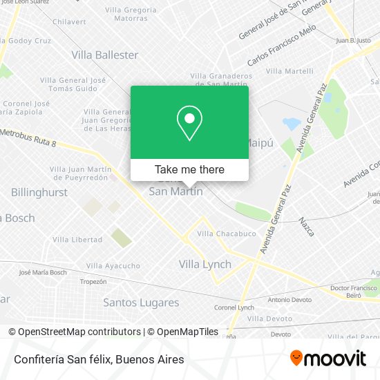 Confitería San félix map