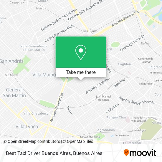 Best Taxi Driver Buenos Aires map