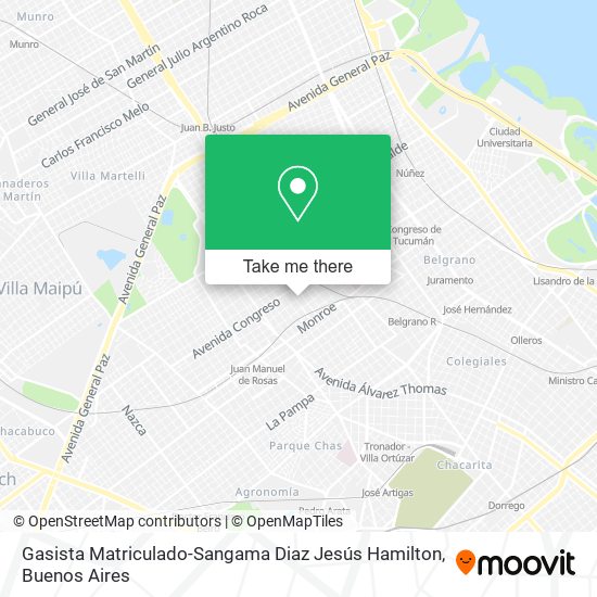 Mapa de Gasista Matriculado-Sangama Diaz Jesús Hamilton