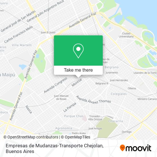 Empresas de Mudanzas-Transporte Chejolan map