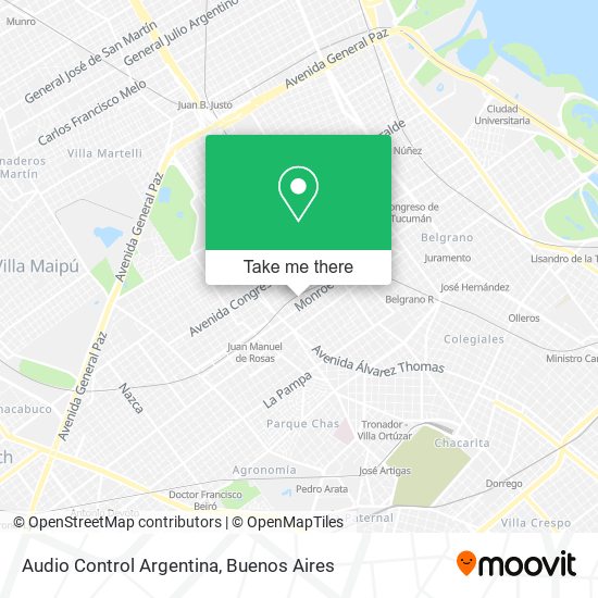 Mapa de Audio Control Argentina