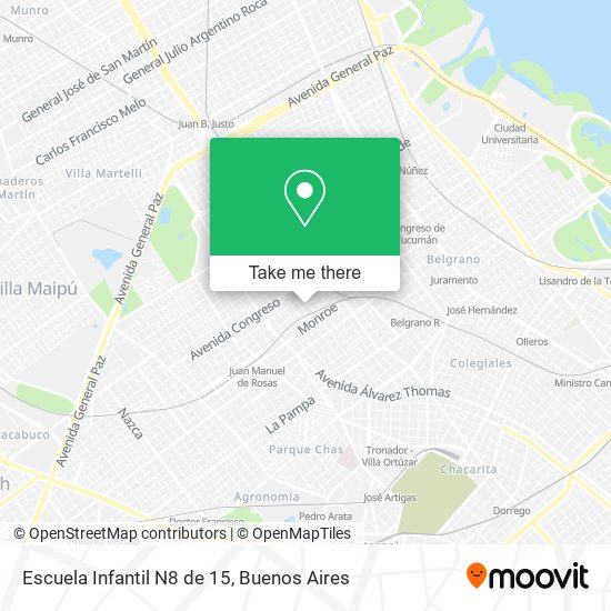 Escuela Infantil N8 de 15 map