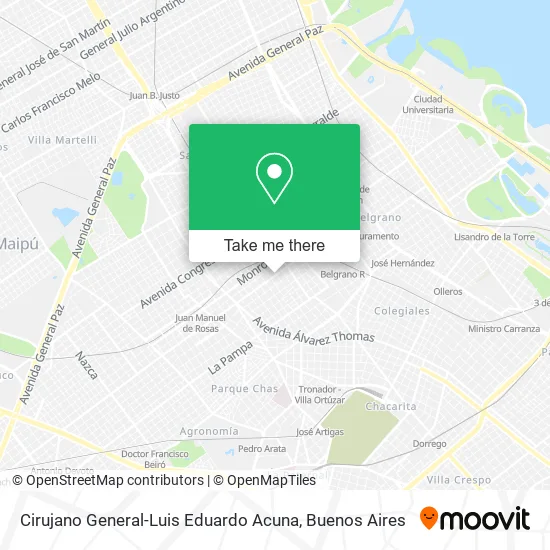 Mapa de Cirujano General-Luis Eduardo Acuna
