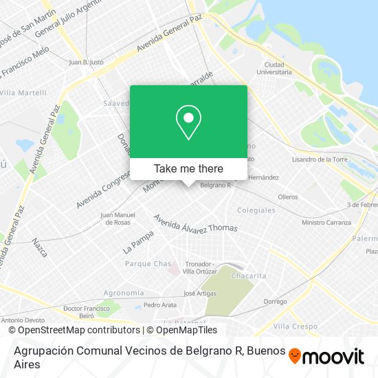 Agrupación Comunal Vecinos de Belgrano R map