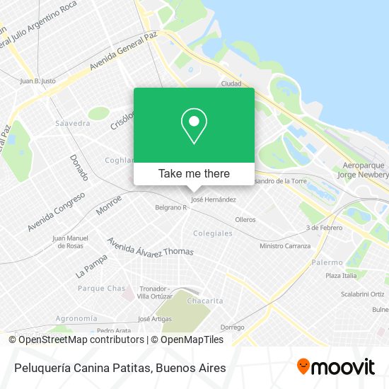 Mapa de Peluquería Canina Patitas