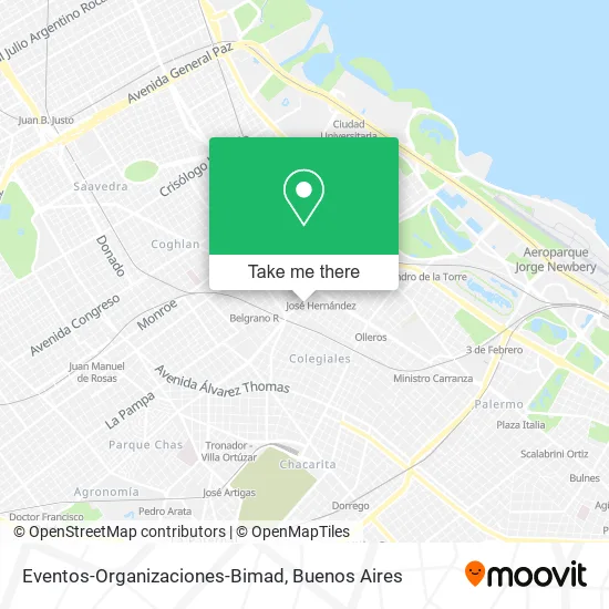 Eventos-Organizaciones-Bimad map