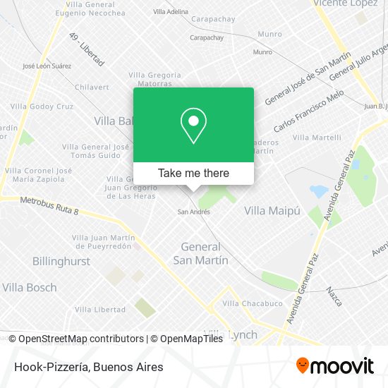 Hook-Pizzería map