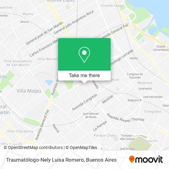 Traumatólogo-Nely Luisa Romero map