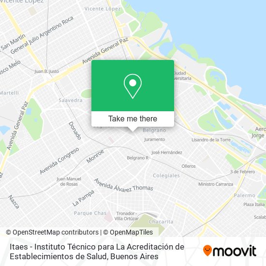 Itaes - Instituto Técnico para La Acreditación de Establecimientos de Salud map