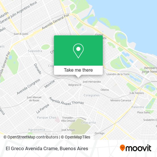 Mapa de El Greco Avenida Crame