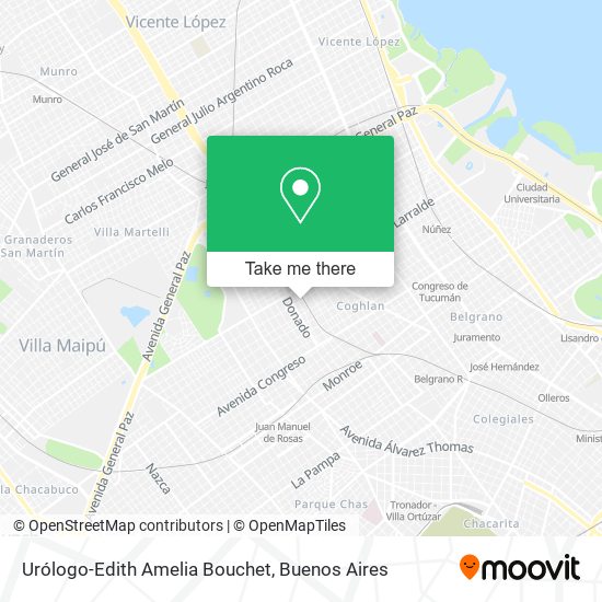 Urólogo-Edith Amelia Bouchet map