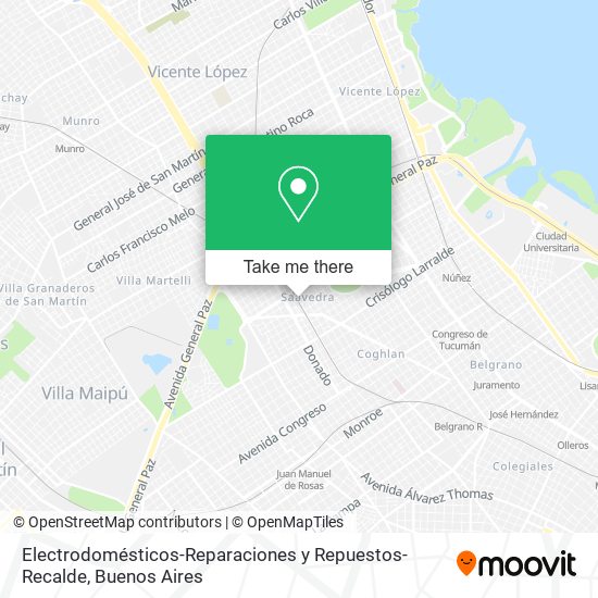 Electrodomésticos-Reparaciones y Repuestos-Recalde map