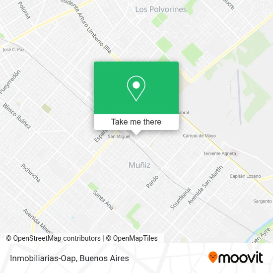 Inmobiliarias-Oap map