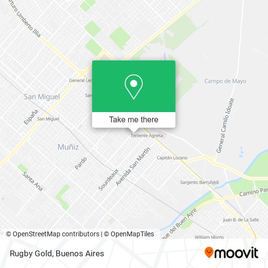 Rugby Gold map