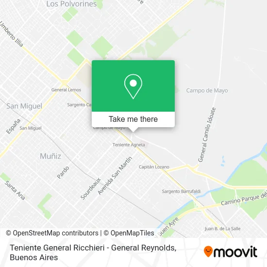 Teniente General Ricchieri - General Reynolds map