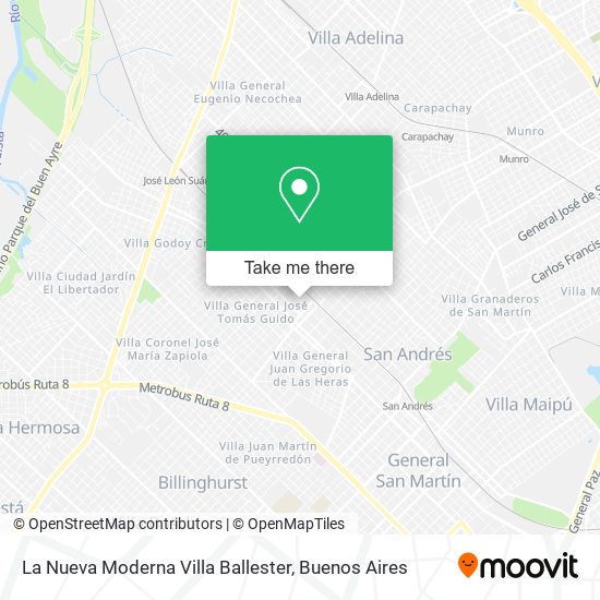 La Nueva Moderna Villa Ballester map