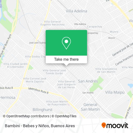 Mapa de Bambini - Bebes y Niños