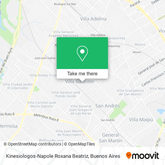 Kinesiologos-Napole Roxana Beatriz map