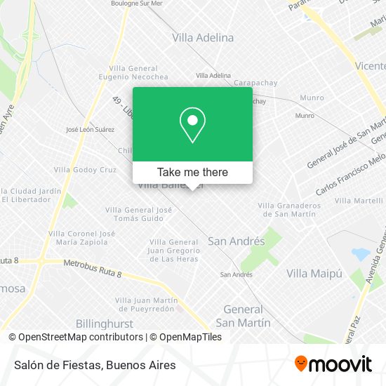 Salón de Fiestas map