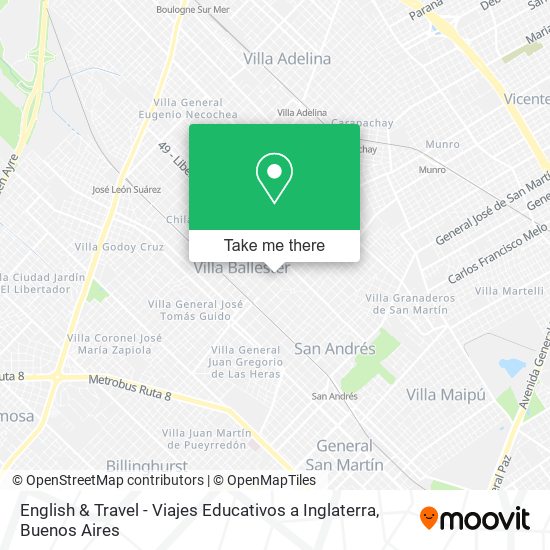 Mapa de English & Travel - Viajes Educativos a Inglaterra