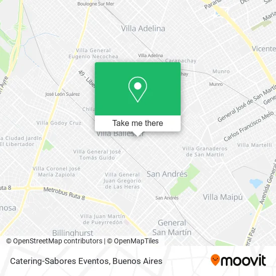 Catering-Sabores Eventos map