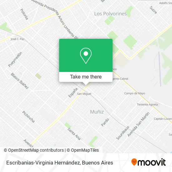 Escribanias-Virginia Hernández map