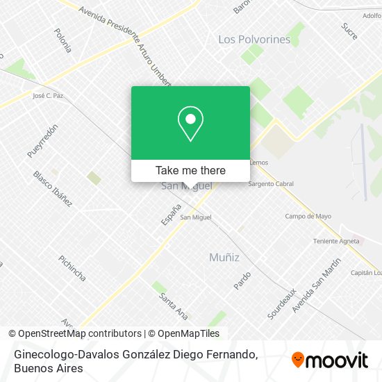 Ginecologo-Davalos González Diego Fernando map
