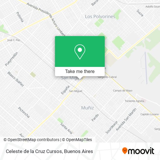 Celeste de la Cruz Cursos map