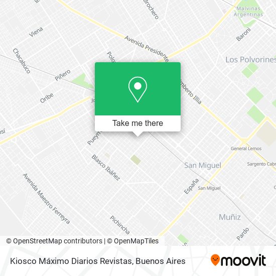 Mapa de Kiosco Máximo Diarios Revistas
