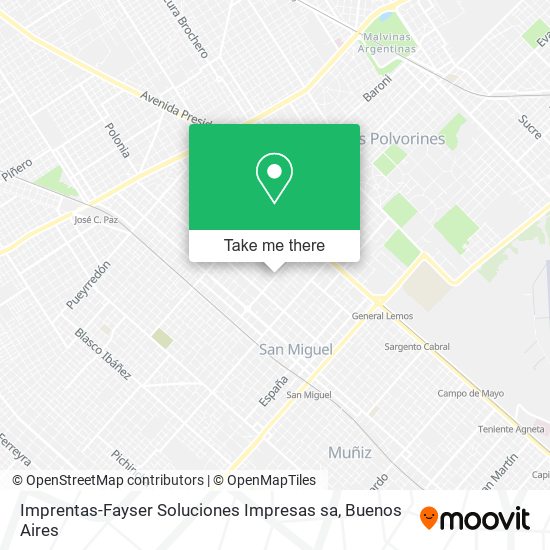 Imprentas-Fayser Soluciones Impresas sa map