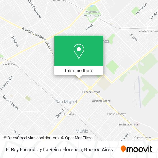 Mapa de El Rey Facundo y La Reina Florencia